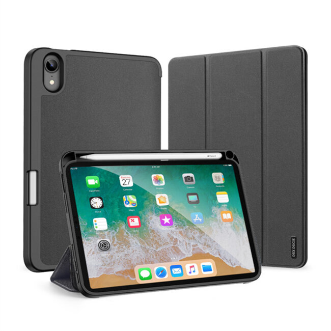 iPad Mini 6 (2021) Hoes - Dux Ducis Domo Book Case met stylus pen houder - Zwart