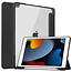 Case2go - Tablet cover suitable for iPad 2021 - 10.2 Inch - Transparent Case - Tri-fold Back Cover - Black