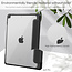 Case2go - Tablet hoes geschikt voor iPad 2021 - 10.2 Inch - Transparante Case - Tri-fold Back Cover - Zwart