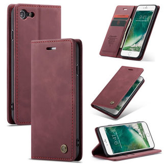 CaseMe CaseMe - Case for iPhone 7/8/SE 2020 - PU Leather Wallet Case Card Slot Kickstand Magnetic Closure - Black - Copy