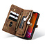 CaseMe - Case for Apple iPhone 13 Mini - Wallet Case with Card Holder, Magnetic Detachable Cover - Brown