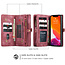 CaseMe - Case for Apple iPhone 13 Mini - Wallet Case with Card Holder, Magnetic Detachable Cover - Red