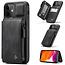CaseMe - Telefoonhoesje geschikt voor Apple iPhone 13 Mini - Back Cover - met RFID Pasjeshouder - Zwart