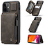 CaseMe - Apple iPhone 13 Mini Case - Back Cover - with RFID Cardholder - Dark Brown