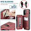 CaseMe - Telefoonhoesje geschikt voor Apple iPhone 13 Mini - Back Cover - met RFID Pasjeshouder - Rood