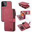 CaseMe - Case for Apple iPhone 13 Mini - Wallet Case with Cardslots and Detachable Flip Zipper Case - Red