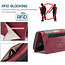 AutSpace - Telefoonhoesje geschikt voor Apple iPhone 13 Mini - Wallet Book Case - Magneetsluiting - met RFID bescherming - Rood