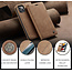 CaseMe - Case for Apple iPhone 13 - PU Leather Wallet Case Card Slot Kickstand Magnetic Closure - Light Brown