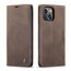 CaseMe - Telefoonhoesje geschikt voor Apple iPhone 13 - Wallet Book Case - Magneetsluiting - Donker Bruin