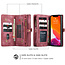 CaseMe - Telefoonhoesje geschikt voor Apple iPhone 13 - 2 in 1 Book Case en Back Cover - Rood