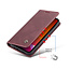 CaseMe - Case for Apple iPhone 13 Pro - PU Leather Wallet Case Card Slot Kickstand Magnetic Closure - Dark Red