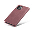 CaseMe - Case for Apple iPhone 13 Pro - PU Leather Wallet Case Card Slot Kickstand Magnetic Closure - Dark Red