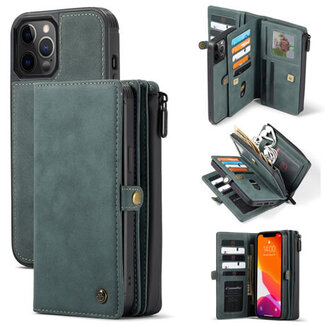 CaseMe CaseMe - Case for Apple iPhone 13 Pro - PU Leather Wallet Case Card Slot Kickstand Magnetic Closure - Blue