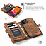 CaseMe - Case for Apple iPhone 13 Pro - Wallet Case with Card Holder, Magnetic Detachable Cover - Brown