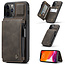 CaseMe - Apple iPhone 13 Pro Case - Back Cover - with RFID Cardholder - Dark Brown