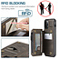 CaseMe - Apple iPhone 13 Pro Case - Back Cover - with RFID Cardholder - Dark Brown