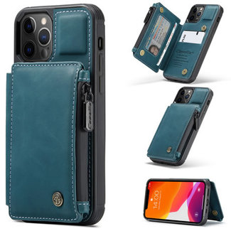 CaseMe CaseMe - Apple iPhone 13 Pro Case - Back Cover - with RFID Cardholder - Blue