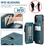 CaseMe - Apple iPhone 13 Pro Case - Back Cover - with RFID Cardholder - Blue