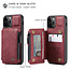 CaseMe - Apple iPhone 13 Pro Case - Back Cover - with RFID Cardholder - Red