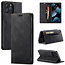 AutSpace - Case for Apple iPhone 13 Pro - PU Leather Wallet Case Card Slot Kickstand Magnetic Closure - Black