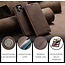 CaseMe - Case for Apple iPhone 13 Pro Max - PU Leather Wallet Case Card Slot Kickstand Magnetic Closure - Dark Brown