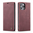 CaseMe - Telefoonhoesje geschikt voor Apple iPhone 13 Pro Max - Wallet Book Case - Magneetsluiting - Donker Rood