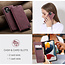 CaseMe - Case for Apple iPhone 13 Pro Max - PU Leather Wallet Case Card Slot Kickstand Magnetic Closure - Dark Red