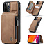 CaseMe - Apple iPhone 13 Pro Max Case - Back Cover - with RFID Cardholder - Light Brown
