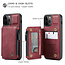 CaseMe - Apple iPhone 13 Pro Max Case - Back Cover - with RFID Cardholder - Red