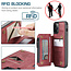 CaseMe - Apple iPhone 13 Pro Max Case - Back Cover - with RFID Cardholder - Red