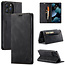 AutSpace - Case for Apple iPhone 13 Pro Max - PU Leather Wallet Case Card Slot Kickstand Magnetic Closure - Black