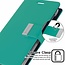Telefoonhoesje geschikt voor Apple iPhone 13 Mini - Goospery Rich Diary Case - Hoesje met Pasjeshouder - Turquoise