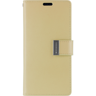 Mercury Goospery Case for Apple iPhone 13 Mini Case - Flip Cover - Goospery Rich Diary - Gold