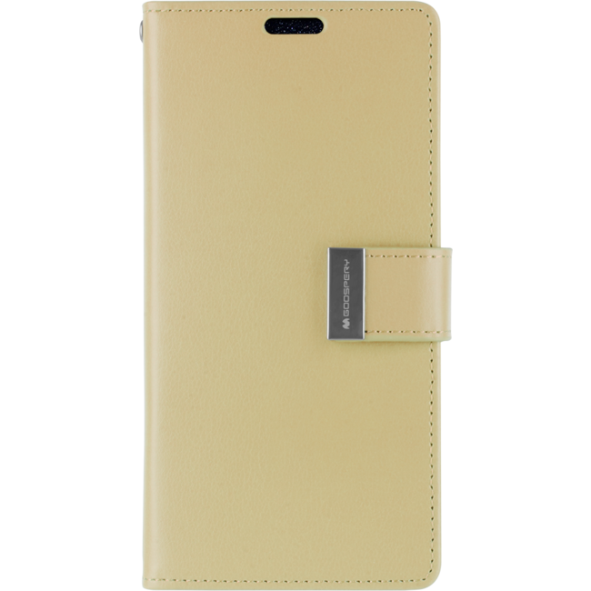 Case for Apple iPhone 13 Mini Case - Flip Cover - Goospery Rich Diary - Gold