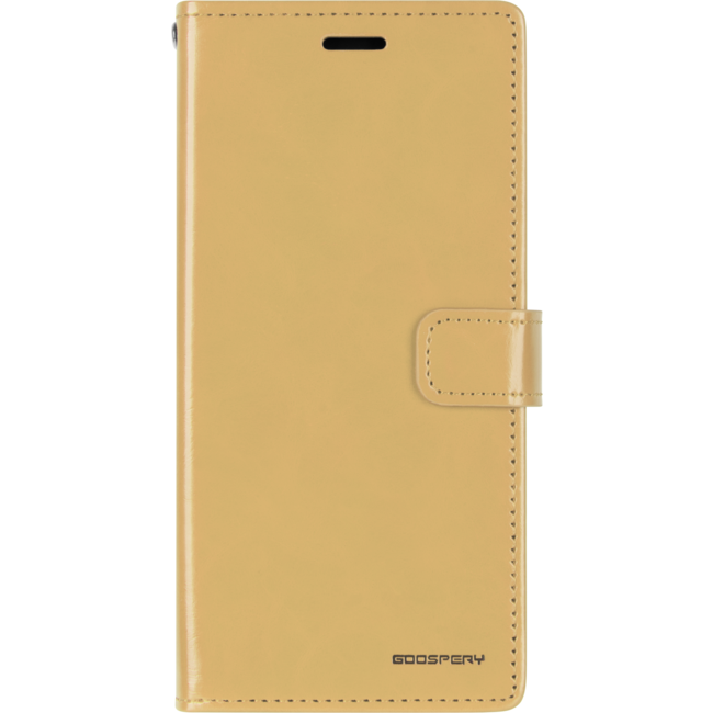 Telefoonhoesje geschikt voor Apple iPhone 13 - Blue Moon Diary Wallet Case -Goud