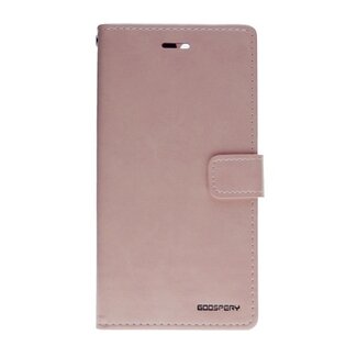 Mercury Goospery Telefoonhoesje geschikt voor Apple iPhone 13 - Blue Moon Diary Wallet Case -Rose Goud