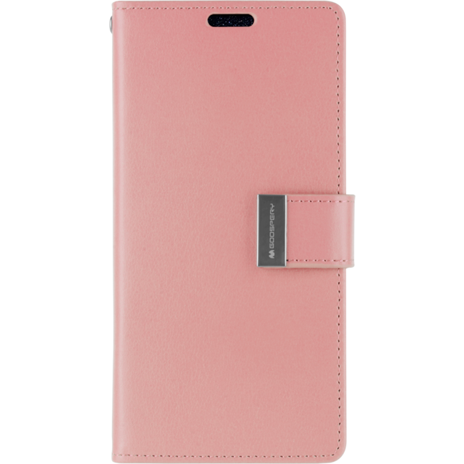 Case for Apple iPhone 13 Pro Max Case - Flip Cover - Goospery Rich Diary - Pink