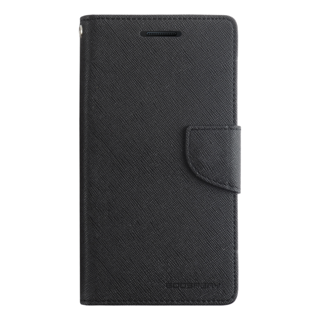 Telefoonhoesje geschikt voor Apple iPhone 13 Mini - Mercury Fancy Diary Wallet Case - Hoesje met Pasjeshouder - Zwart