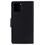 Phone case suitable for Apple iPhone 13 Mini - Mercury Fancy Diary Wallet Case - Case with Card Holder - Black