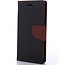 Phone case suitable for Apple iPhone 13 Mini - Mercury Fancy Diary Wallet Case - Case with Card Holder - Black/Brown