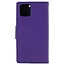 Telefoonhoesje geschikt voor Apple iPhone 13 Mini - Mercury Fancy Diary Wallet Case - Hoesje met Pasjeshouder - Paars/Blauw