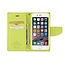 Telefoonhoesje geschikt voor Apple iPhone 13 Mini - Mercury Fancy Diary Wallet Case - Hoesje met Pasjeshouder - Lime Groen/Blauw