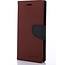 Phone case suitable for Apple iPhone 13 Mini - Mercury Fancy Diary Wallet Case - Case with Card Holder - Brown/Black