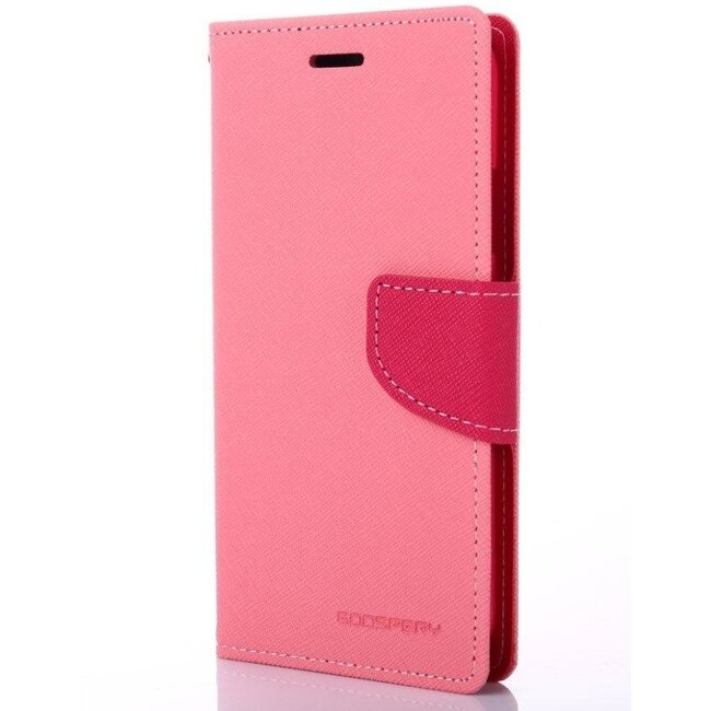 Phone case suitable for Apple iPhone 13 - Mercury Fancy Diary Wallet Case - Case with Card Holder - Pink/Magenta
