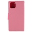 Telefoonhoesje geschikt voor Apple iPhone 13 - Mercury Fancy Diary Wallet Case - Hoesje met Pasjeshouder - Roze/Magenta