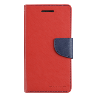 Mercury Goospery Telefoonhoesje geschikt voor Apple iPhone 13 Pro - Mercury Fancy Diary Wallet Case - Hoesje met Pasjeshouder - Rood/Blauw