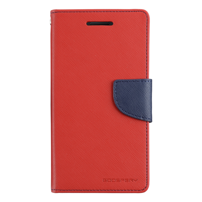 Phone case suitable for Apple iPhone 13 Pro - Mercury Fancy Diary Wallet Case - Case with Card Holder - Red/Blue