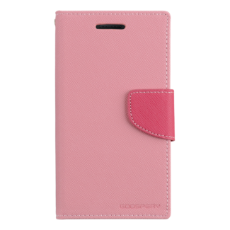Mercury Goospery Phone case suitable for Apple iPhone 13 Pro - Mercury Fancy Diary Wallet Case - Case with Card Holder - Pink/Magenta