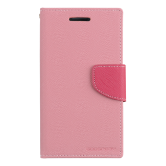 Mercury Goospery Telefoonhoesje geschikt voor Apple iPhone 13 Pro - Mercury Fancy Diary Wallet Case - Hoesje met Pasjeshouder - Roze/Magenta