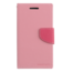 Telefoonhoesje geschikt voor Apple iPhone 13 Pro - Mercury Fancy Diary Wallet Case - Hoesje met Pasjeshouder - Roze/Magenta